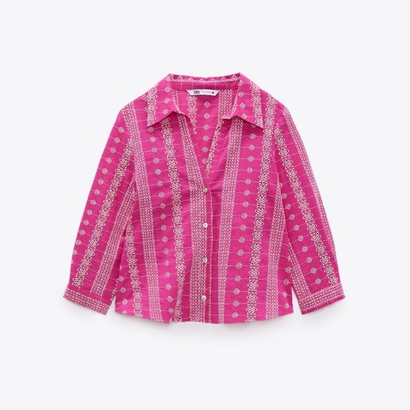 NWT Zara Limited Edition EMBROIDERY SHIRT - Picture 9 of 11